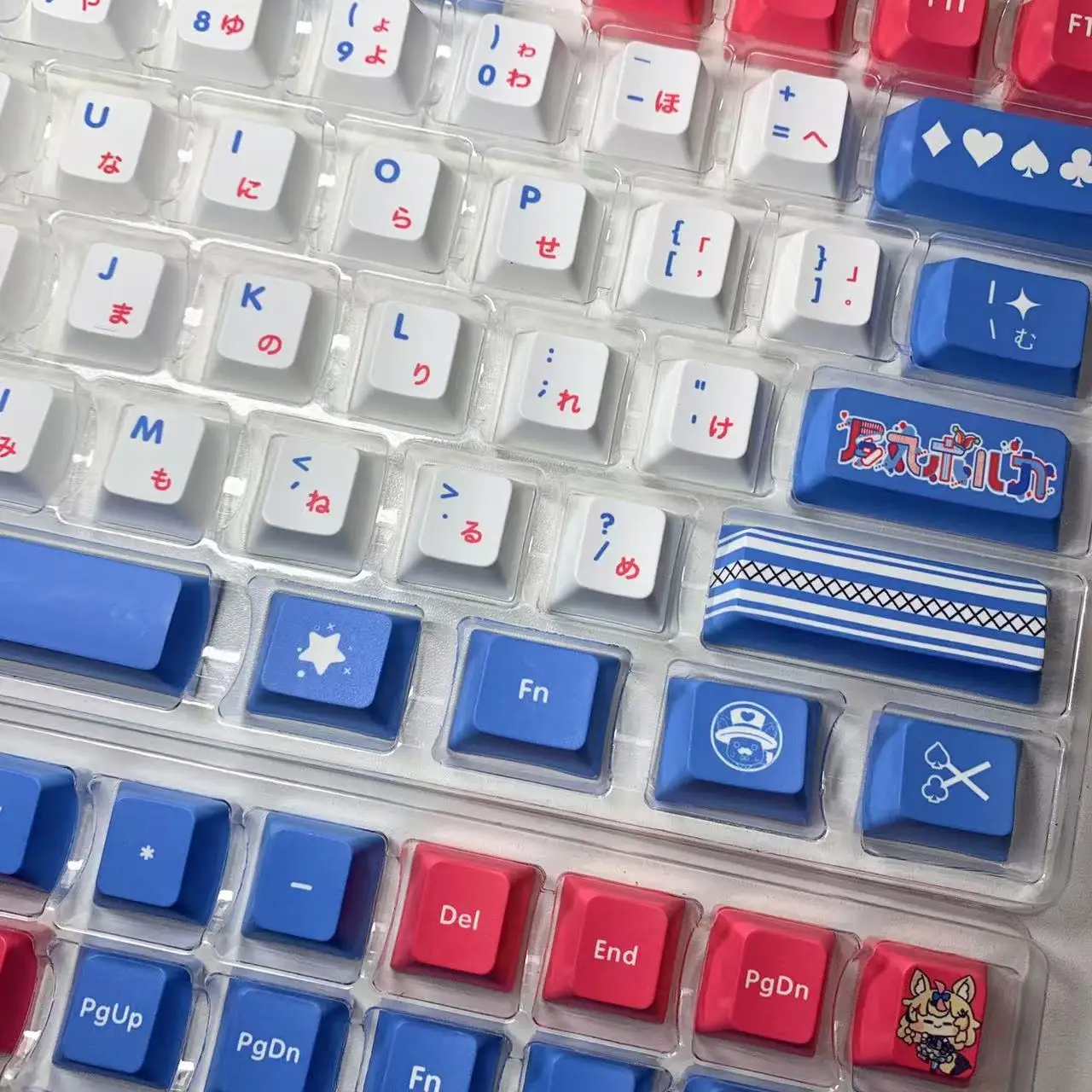 Hololive vtuber keycaps omaru polka bonito keycaps pbt sublimação de tinta cereja mx interruptor de eixo cruzado keycap para teclado mecânico