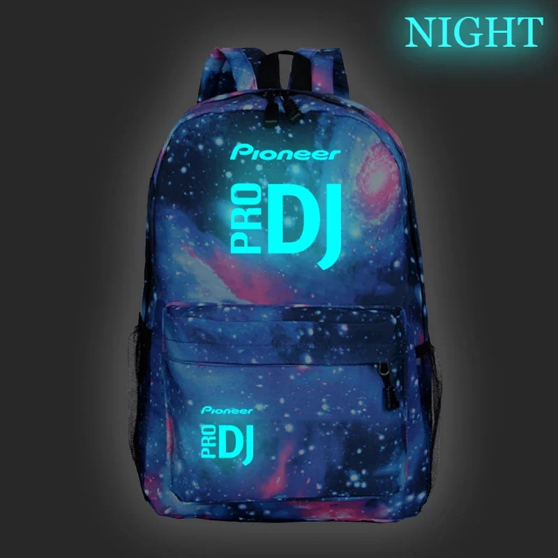 Pioneer Pro Dj Luminous Backpack Boys Girls Lightweight Backpack Students Outdoor Travel Bookbag Mochila Men Laptop Knapsack