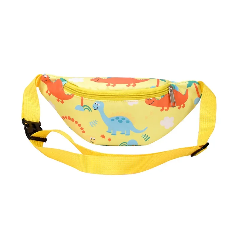 Dinossauro dos desenhos animados Crossbody Bag para crianças, Fanny Pack infantil, bonito pacote de peito, esportes, executando Fanny Pack, cinto, porta-moedas, novo