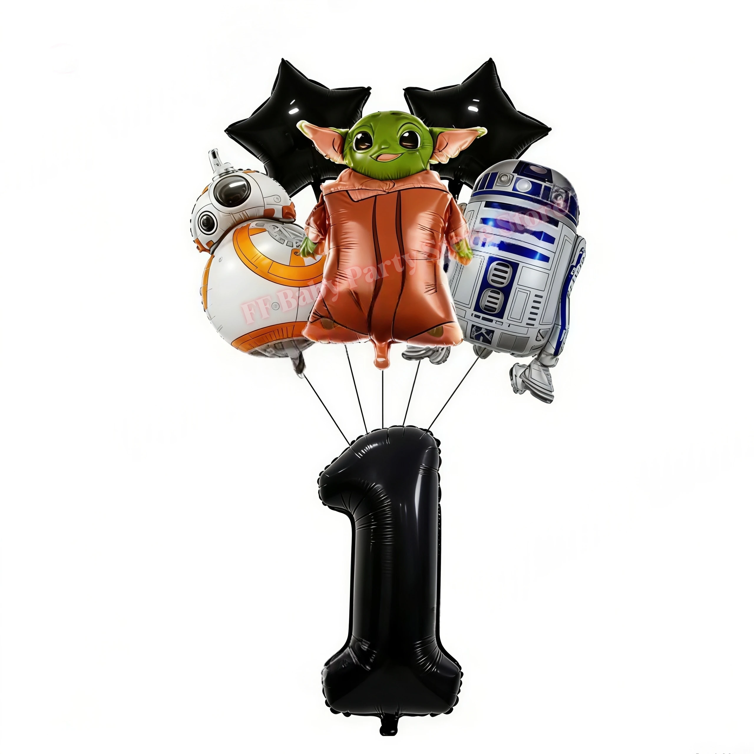 Star Wars Geburtstagsparty-Dekorationen Roboter-Tasse Teller Servietten Ballon Tischdecke für Jungen-Partys Baby-Shower-Zubehör Geschenk – Detail 36