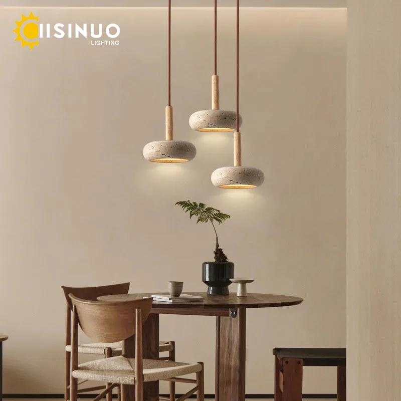 Lampa wisząca w stylu wabi-sabi, żółty kamień jaskiniowy, kremowy styl wiatru, LED, retro, do sypialni, restauracji, kuchni, baru, dekoracja domu.