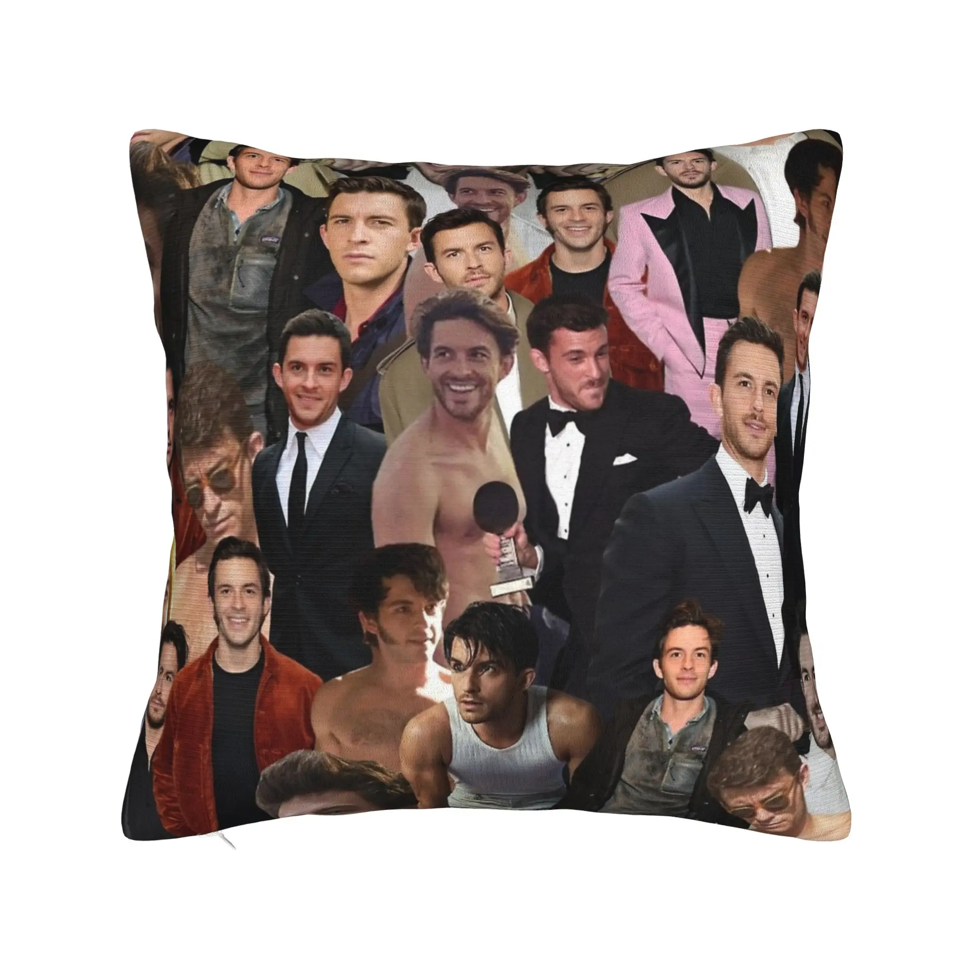 Jonathan Bailey Collage Pillowcase Soft Polyester Cushion Cover Decorative  Throw Pillow Case Cover Home Square 40X40cm