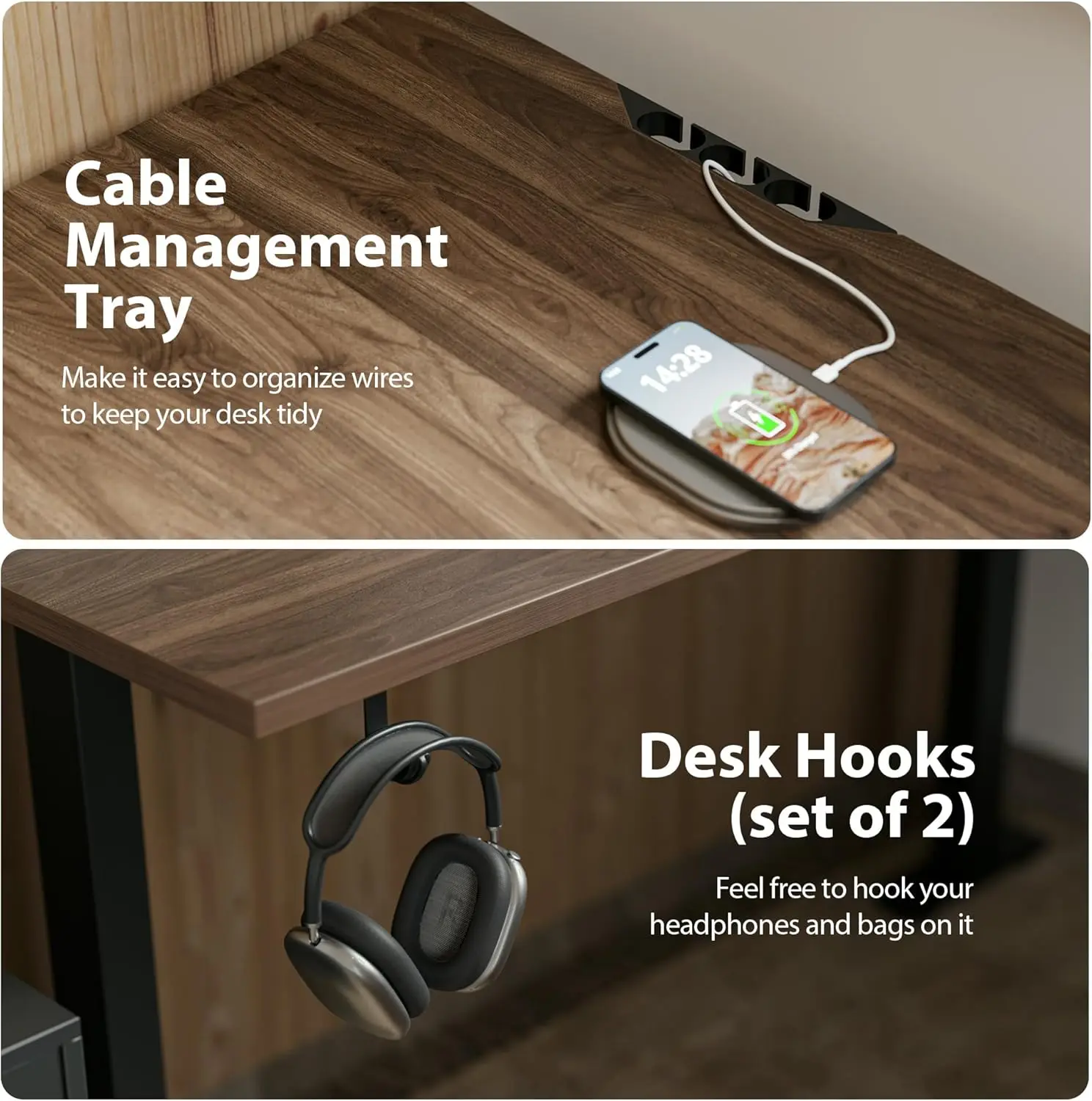 Mesa de pé em forma de L, altura ajustável, mesa de canto elétrica, 63 x 55 polegadas, mesa de computador com placa de emenda