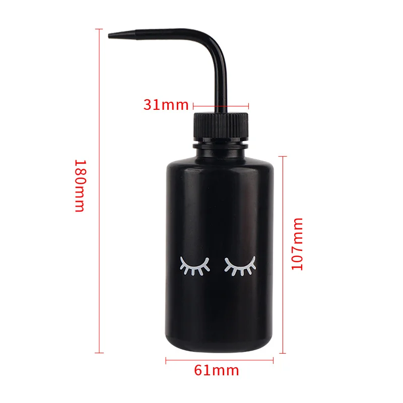 250 مللي لاش شطف زجاجة منحني صنبور تنظيف غسل زجاجة مقاوم للماء الحاجب مزيل زجاجة رمش تمديد ماكياج أداة