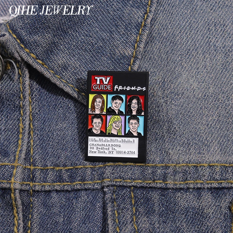 Épingles en émail de la série télévisée Friends Collection, broche personnalisée Sitcoms Rick Py, insigne de revers de sac à dos, accessoire de bijoux, cadeau pour Géré