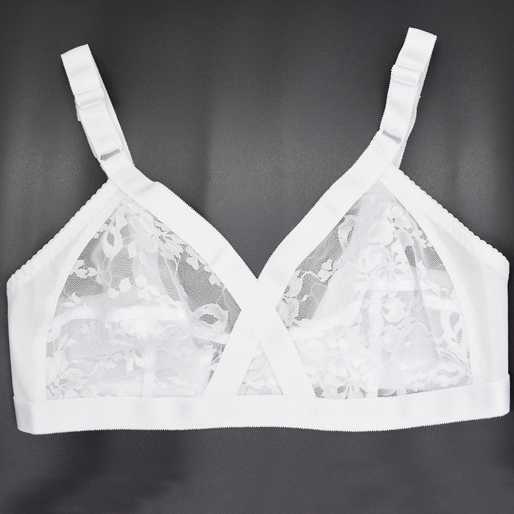 Großer Busen-BH für Frauen, Spitzen-Bralette, kabellos, ungefüttert, sexy Dessous, weibliche Unterwäsche, volle Tasse, Übergröße, B, C, D, DD, E, F