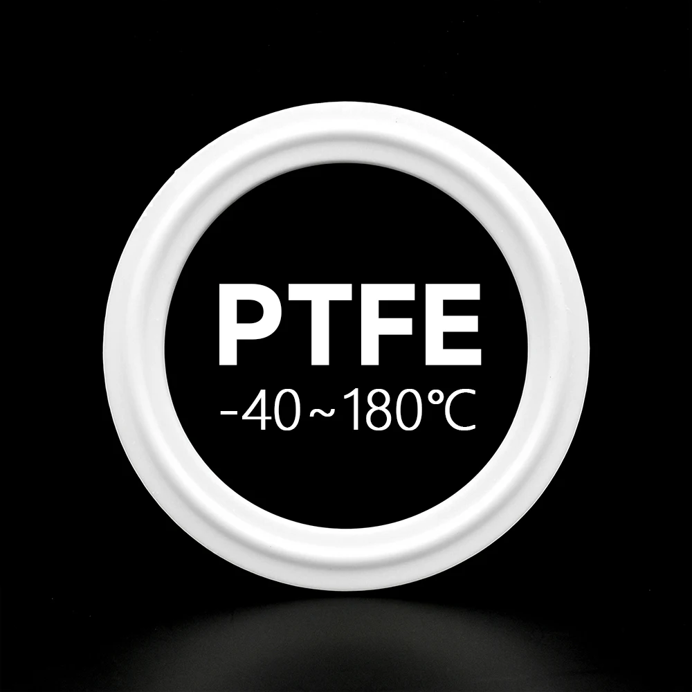 Guangluo 5pcs Ptfe Sealing Gasket - Sanitary Food Grade Leak-proof High Purity Clamp Gasket For 19mm Pipe & 219mm Od Beverage/ph