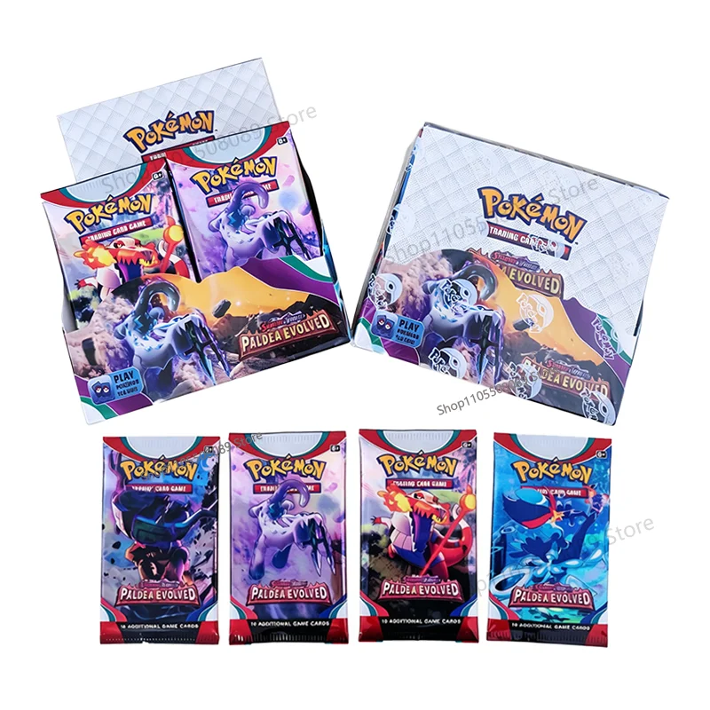 **360Pcs English Version TCG Scarlet & Violet Paldea Evolved Booster Bundle Edition Trading Cards Anime Collection Card