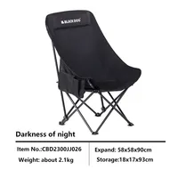 BLACKDOG Chair Portable Camping Cross Support Outdoor Fishing Chair Raised Moon Outdoor Folding Chair Multi Pole Picnic Camping