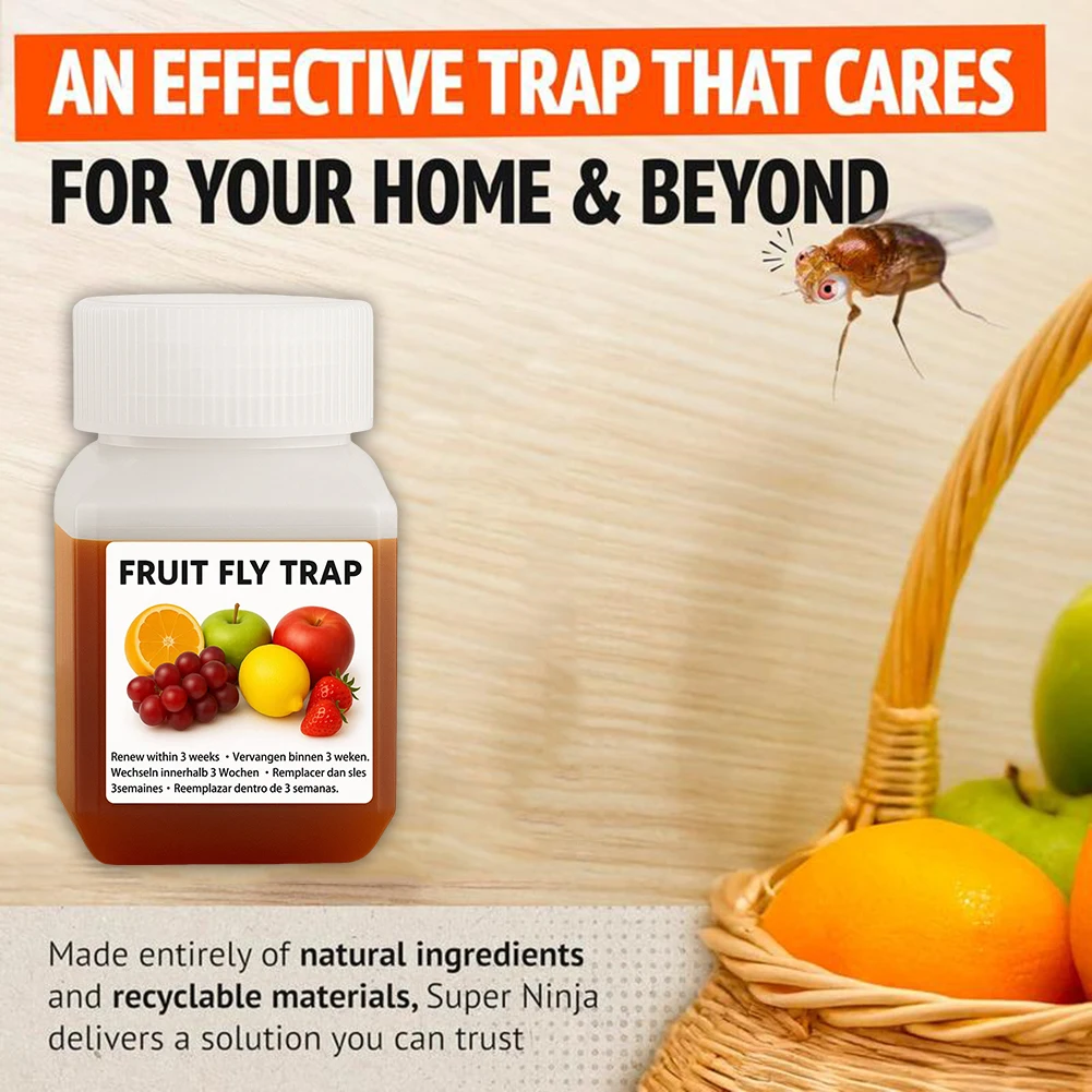 Stickys Flys Trap Attractant Refills Mess-Free Design For Easy Pouring Bar Restaurant Pantries