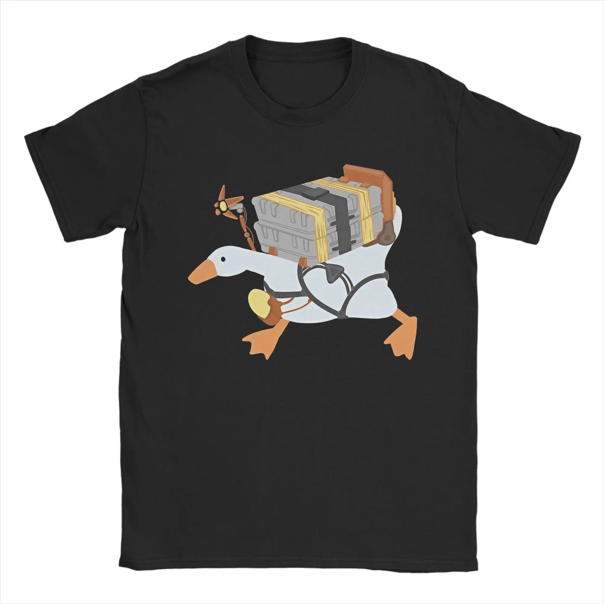 

Vintage Goose Delivery Death Stranding T-Shirt for Men Crew Neck Cotton T Shirts Short Sleeve Tee Shirt Big Size Clothes