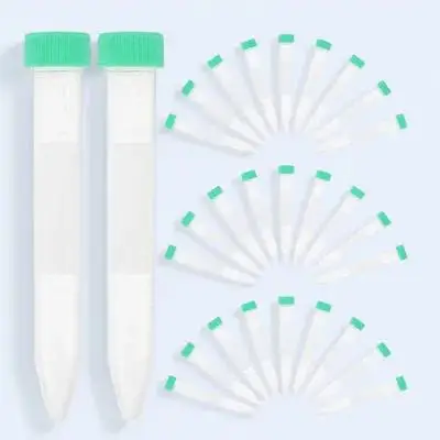 50 قطعة 15 مللي أنابيب الطرد المركزي مع تصميم مقياس واضح جدران ناعمة شفافة فائقة لاختبارات المختبر أنبوب الطرد المركزي