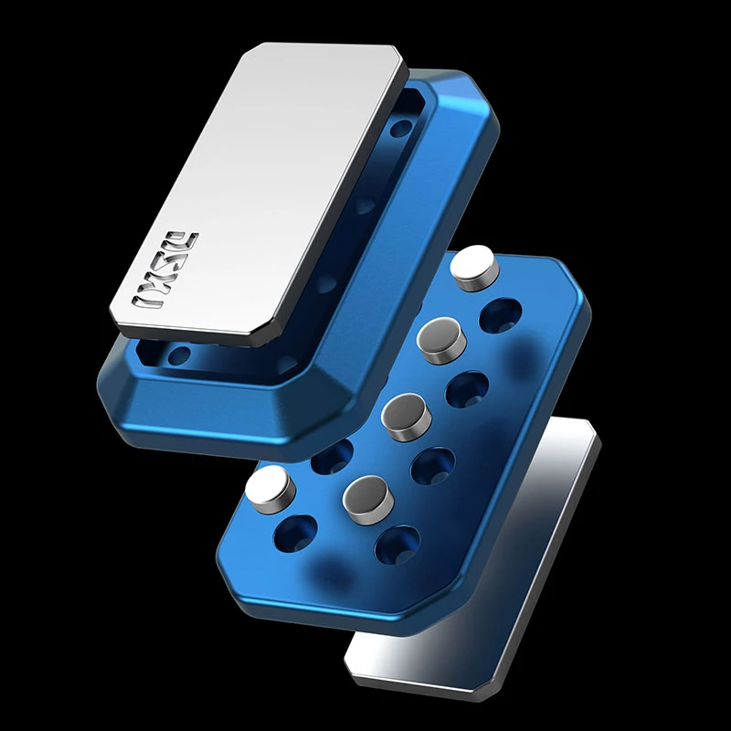 Dsxj edc tijolo quadrado de oito lados ilimitado metal mecânico forte magnético ponta do dedo empurrar cartão brinquedo de descompressão