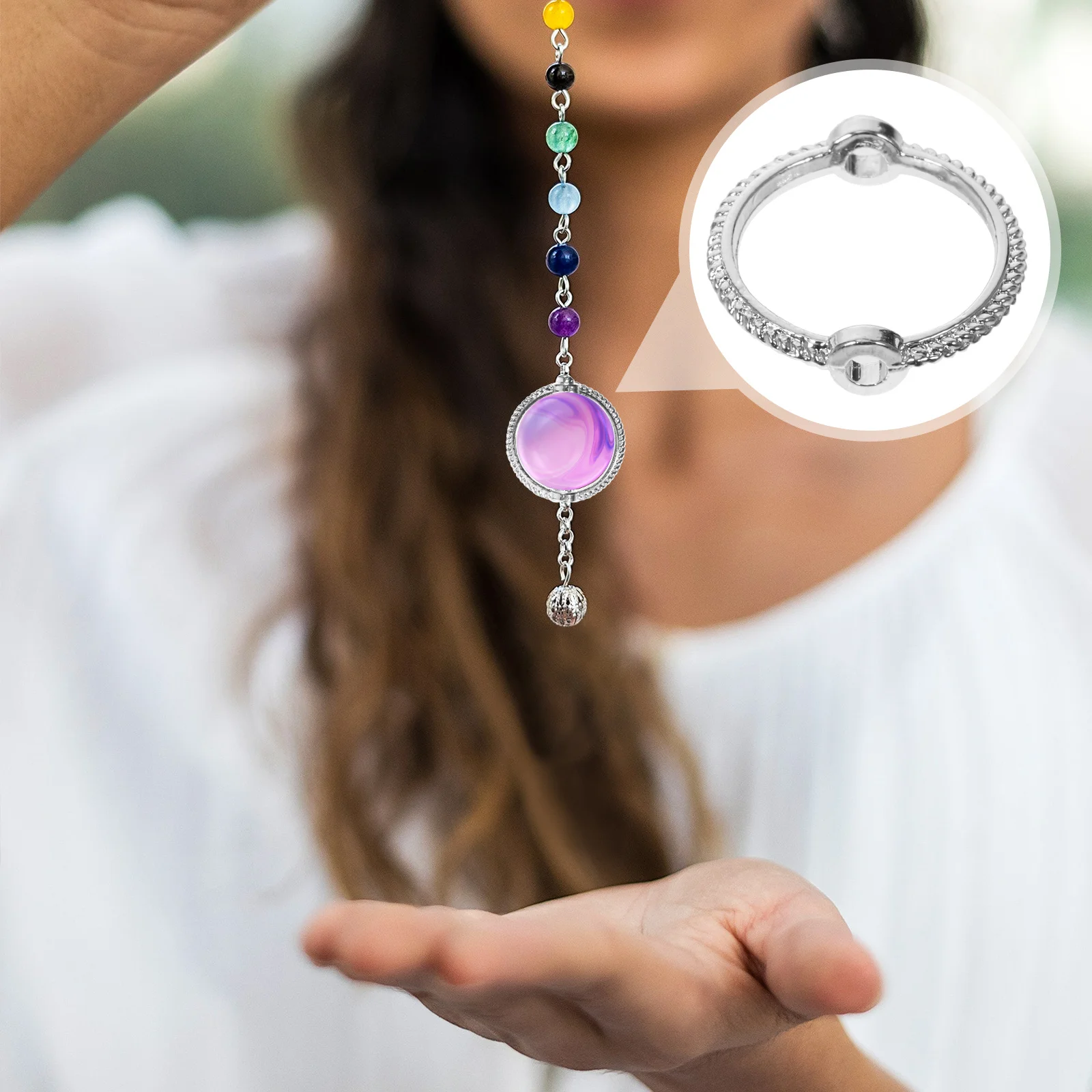 

50Pcs Round Shape Bead Frame Lightweight Metal for DIY Necklace Bracelet Jewelry Making Supplies Round Beads Frame