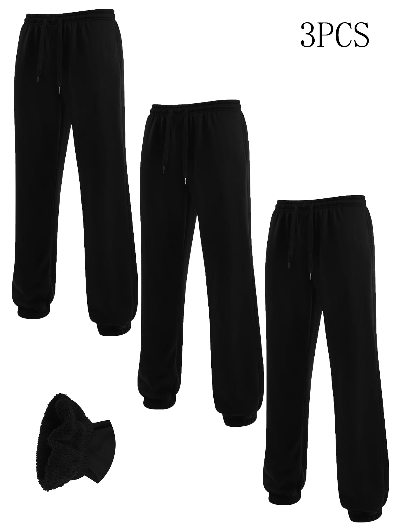 Men's Warm Wool Pants with Lamb Fleece Lining