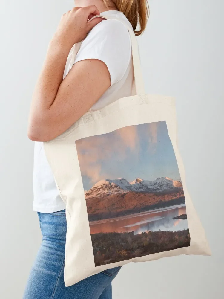 Beinn Alligin Winter Sunset. Loch Torridon. Scotland. Tote Bag Canvas bag tote bag university