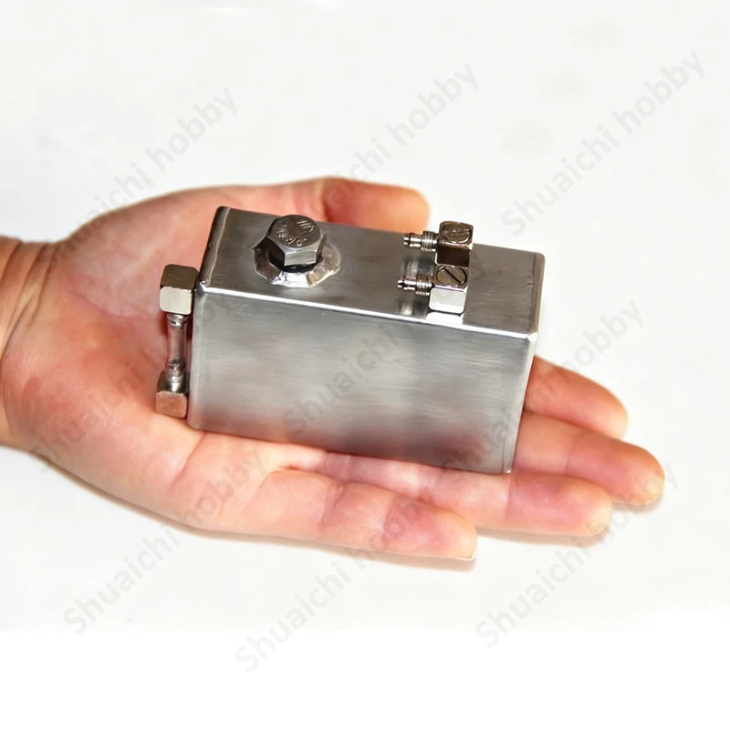 1 pz 100 ml micro serbatoio carburante in acciaio inossidabile con display del livello accessorio contenitore in metallo fatto a mano per modello di aereo/auto/barca RC