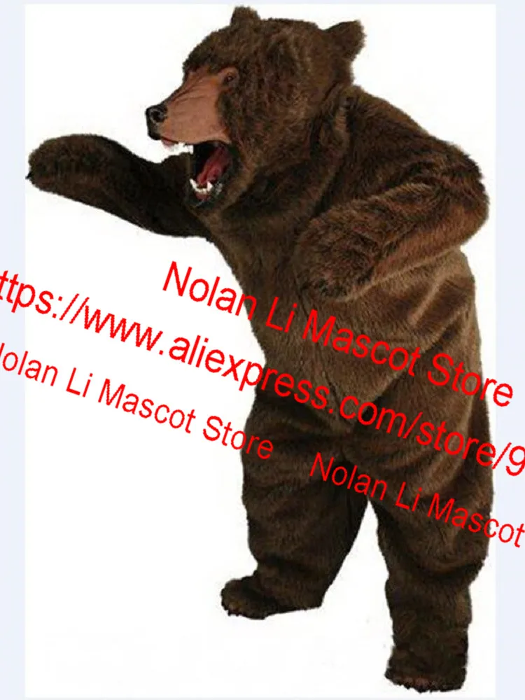 High Quality Grizzly Bear Mascot Costume Movie Props Display Cartoon Suit Role-Playing Neutral Game Carnival Pgift 449