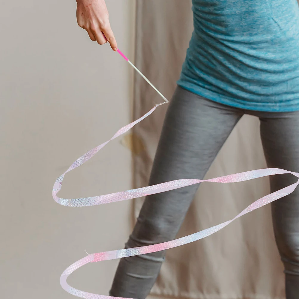 

3Pcs Performing Gymnastics Ribbons Dance Streamers Ribbon Rods for Fitness Artistic Dance Ribbons for Adults Ribbon Rod