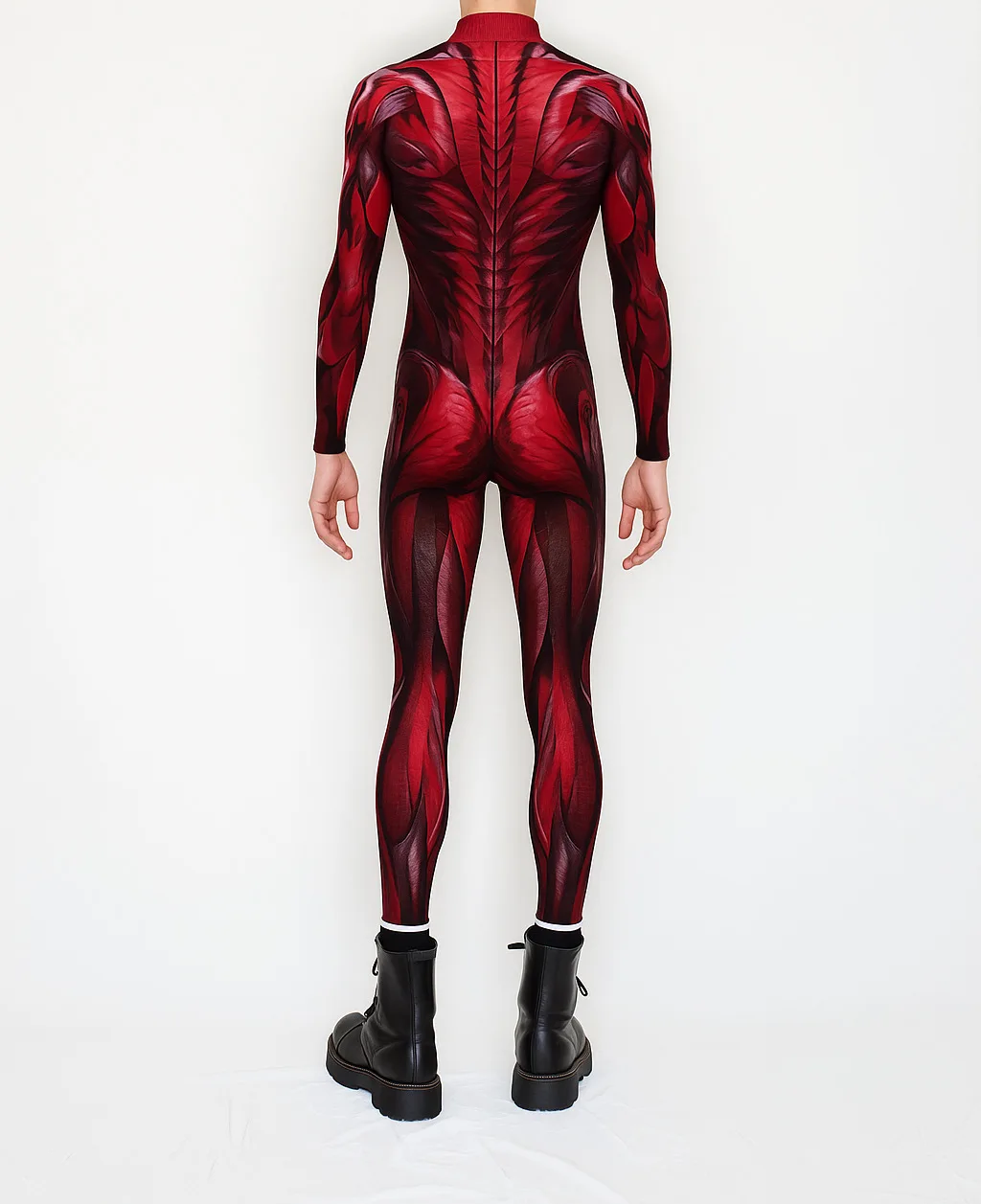 Herren Halloween Punk Jumpsuit 3D Digitaldruck Bodysuit Erwachsenen Zentai Cosplay Karneval Bühnenauftritt Catsuit Radsportkostüm – Detail 10