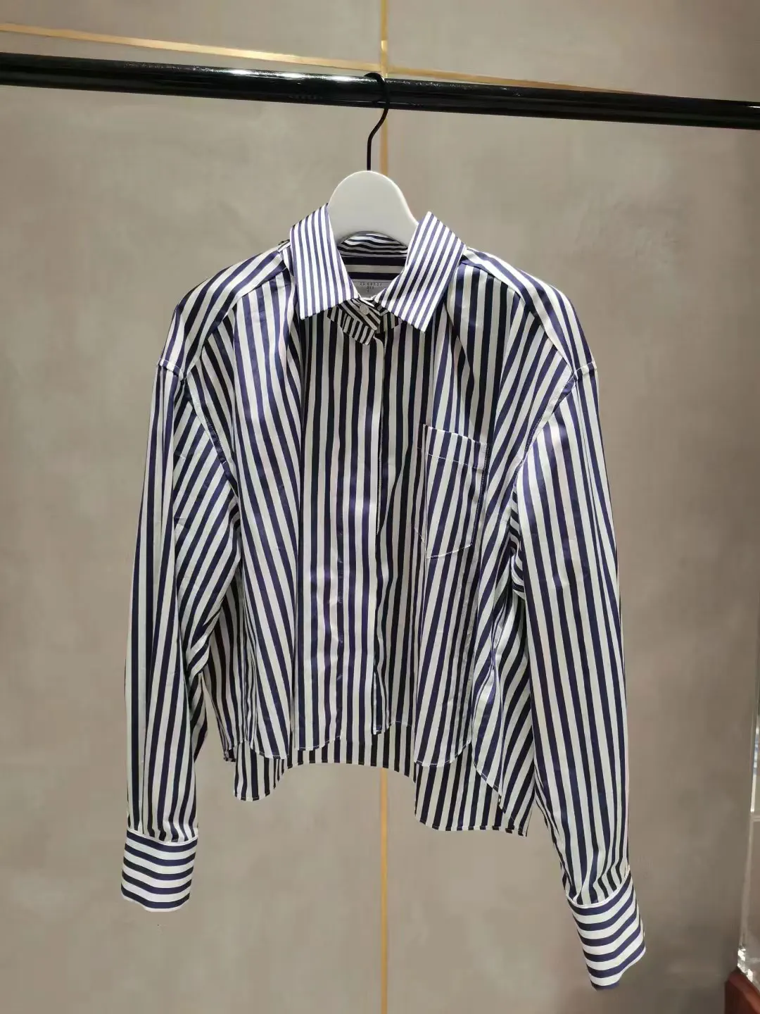 

Japanese Sle Long Sve Women's Striped irt Design Sensation Cotton Pure Commute Sle Traditional Buttons Loose Fit
