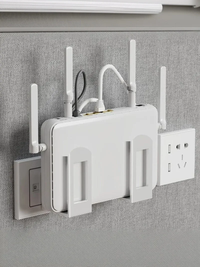 An der Wand montierter Router-Set-Top-Box-Organizer mit verstellbarer Halterung, Mehrzweck-Kabelmanagement-Regal für die Aufbewahrung von WLAN-Geräten – Detail 8