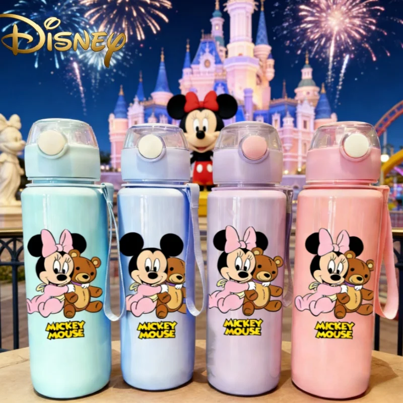 

3D Printed Disney Minnie Mouse Cartoon Water Bottle - Cute & Large Capacity, Kid-Favorite, Ideal Gift, Fade-Resistant, Portable