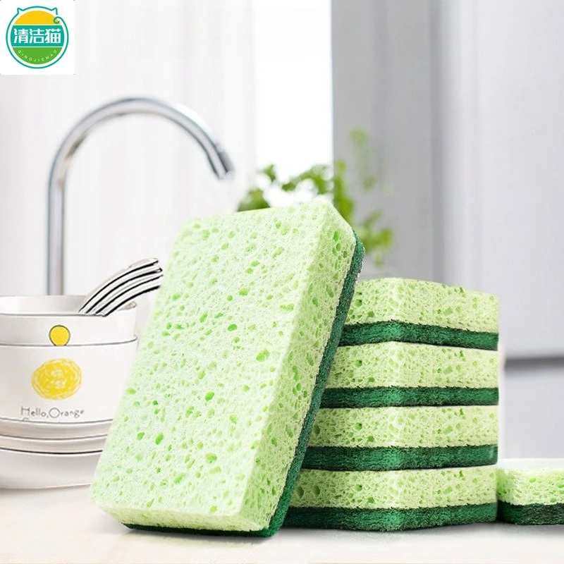 

Wood Pulp Cotton Sponge Scouring Cloth Kitchen Sponge Block Absorbent Wood Pulp Sponge Dishwashing Cotton Dishwashing Rag