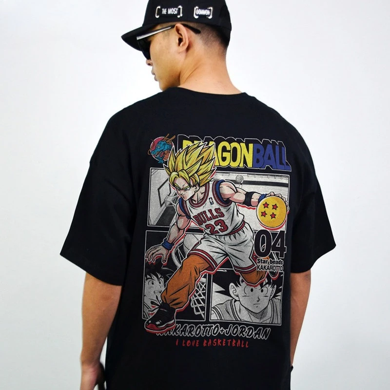 

2026 New Edition Dragon Ball Anime Collaboration Short-Sleeved T-Shirt (Men's and Women's Cotton Round Collar)