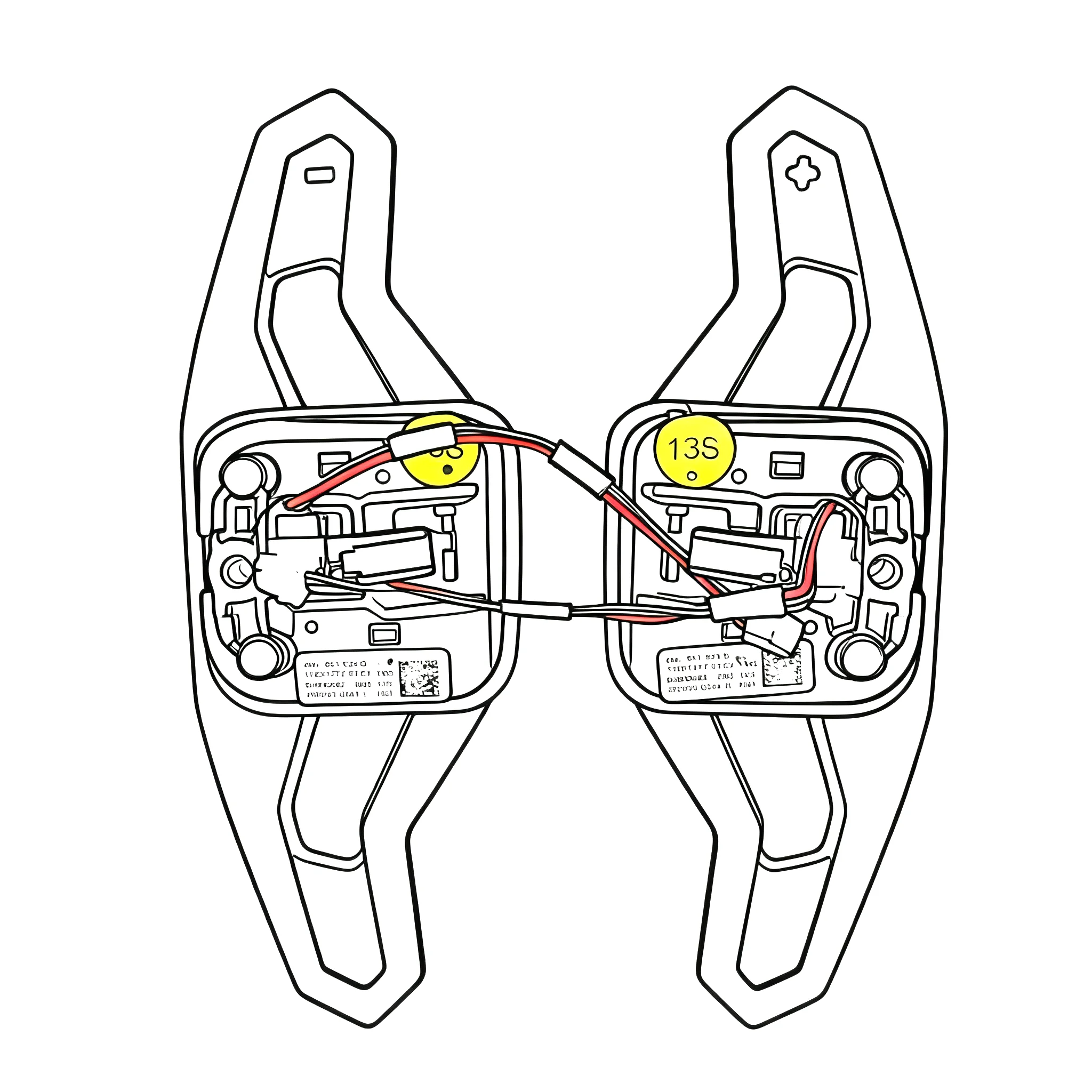 Steering Wheel Shift Paddle 4ML 951 523 B - For Audi S4 S5 R8 Lamborghini Urus metal Tiptronic black