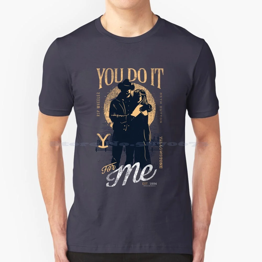 Yellowstone Valentine's Day Rip Wheeler And Beth Dutton T Shirt 100% Cotton Tee Y Yellowstone Heart Cowboy Montana National