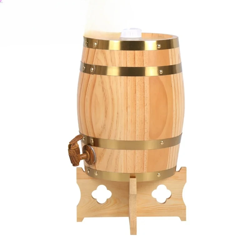 Vertical Wooden Barrel Red Wine White Wine Whiskey Storage Oak Vessel Decorate WineBarrel Wooden Beverage Container