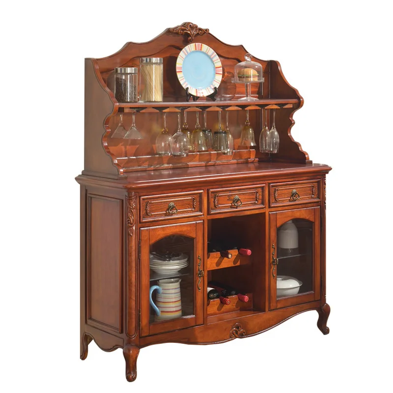 Dining Room Restaurant Kitchen Hotel Accessories Classic Wooden Sideboard Cabinet Dining Room Showcase GMD46