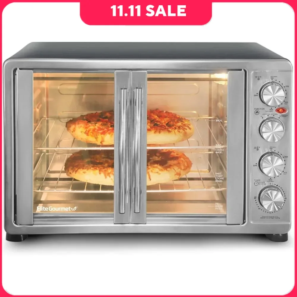 Microwave Ovens, 18-Slice Convection Oven, 4-Control Knobs, Bake Broil Toast Rotisserie, Keep Warm, Microwave Ovens