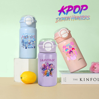 500ml Move K-Pop Demon Hunters Portable Water Bottle 316 Stainless Steel Thermos with Straw Fashion Boy Girl Cute Birthday Gifts