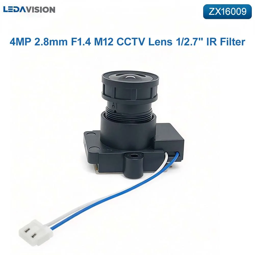 4MP CCTV Lens 2.8mm F1.4 M12 Mount 1/2.7