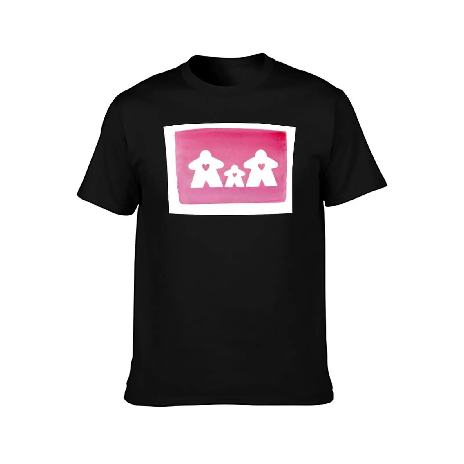 Pink Gamer Meeple Family T-Shirt Casual Trendy Streetwear Tee Shirt T-Shirt