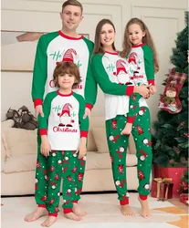 2025 Christmas Matching Family Pajamas Xmas Santa Print Pjs Adult Child Clothing Outfit set Baby Jumpsuit+Dog Clothes