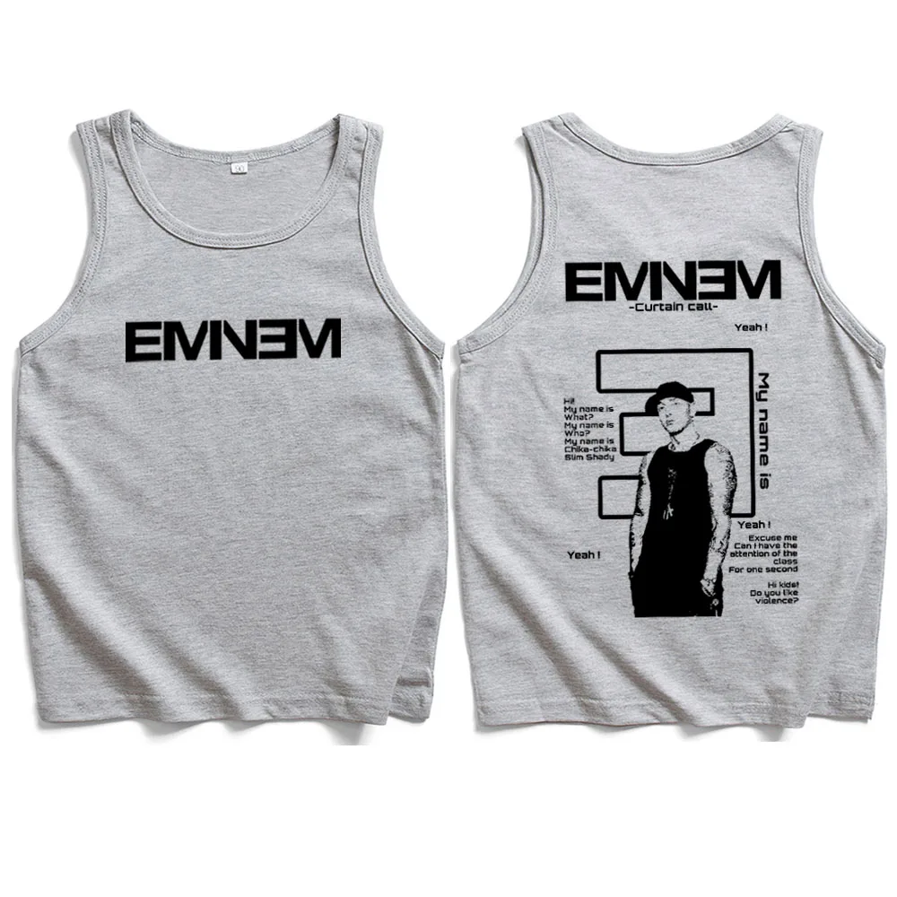 Eminem T-Shirt Eminem The Real Slim Shady Music Vest Fan Gift Men Women Streetwear Tank Tops