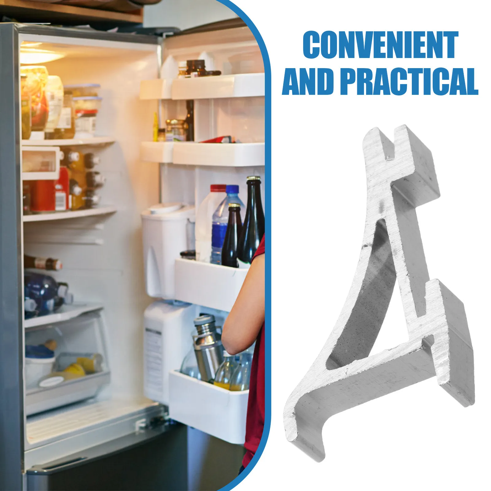 10Pcs Thickened Aluminum Refrigerator Shelf Clips Heavy-Duty Fixing Support Brackets for Freezer Cooler Display Cabinet Use