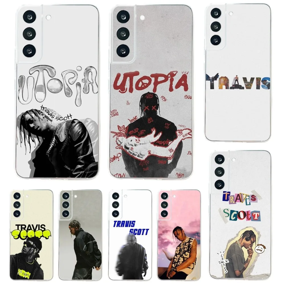 

Rapper T-Travis S-Scott Phone Case For Samsung Galaxy A71,70,52,51,40,31,A50,30S,21S,Note20ultra Transparent Cover