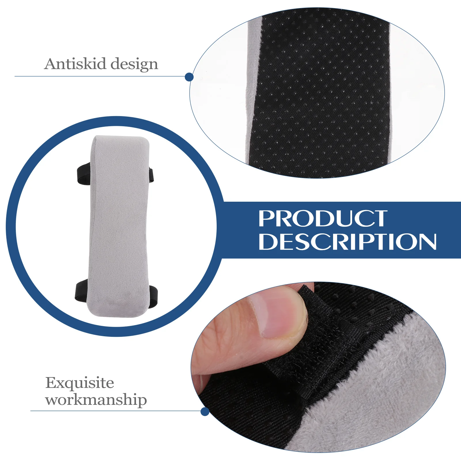 

2Pcs Memory Foam Armrest Pads Ergonomic Elbow Support for Office Chair Elbow Pillow Pressure Relief Armrest Cushion Covers