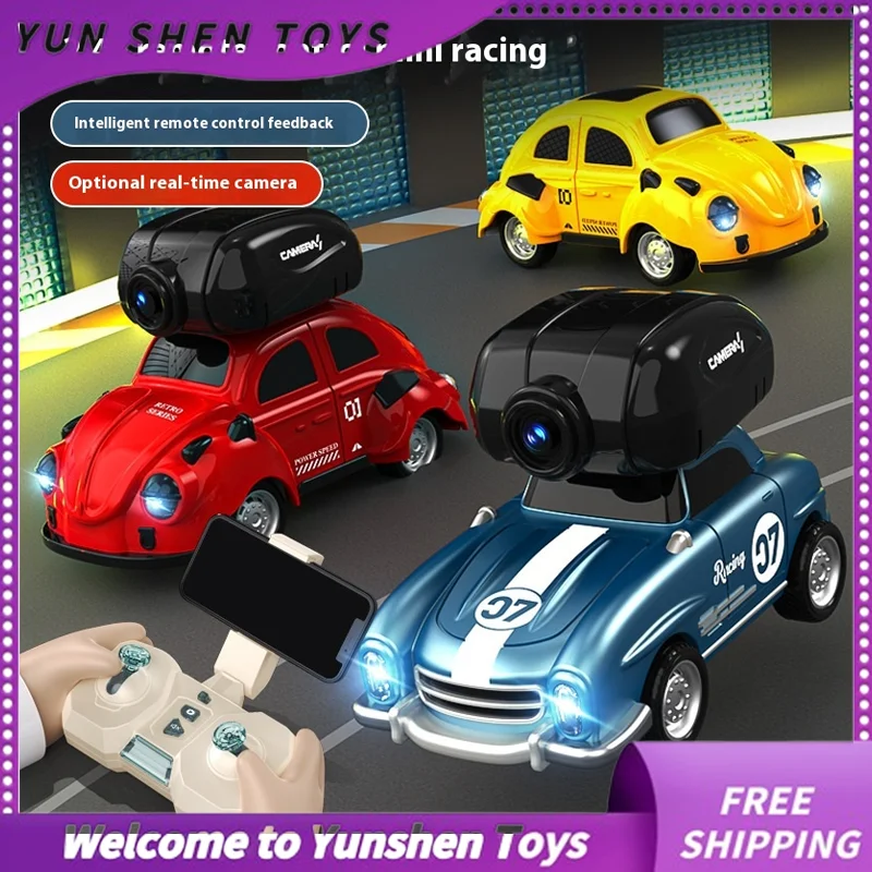 RC Mini Remote Control Racing Car Drift Real time Transmission Camera 2.4G Wireless Remote Control Car FPV Toy Children's Gift