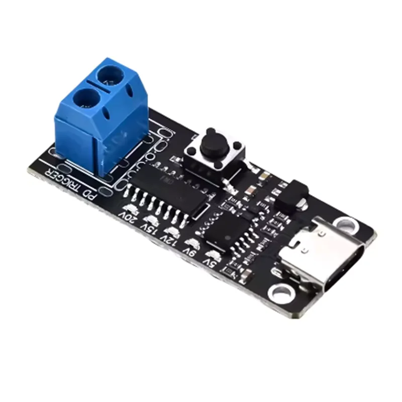 XINANDI 100W 5A USB-C Fast Charge Trigger Board Module PD/QC Decoy Board Fast Charge USB Type-c PD 2.0 3.0 Boost Power Module