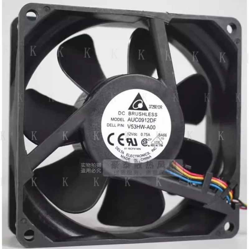 

C FOR Delta AUC0912DF 9032 DC12V 0.75A 9CM 4-Wire Silent Cooling Fan