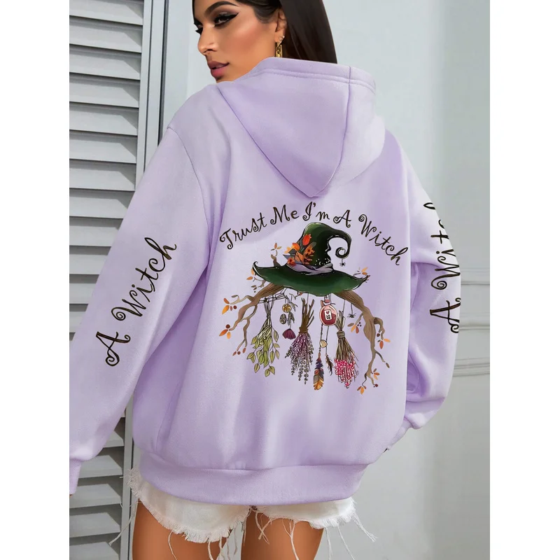 Printed hooded sweatshirt 100%Polyester micro-elastic fabric casual long-sleeve pullover style