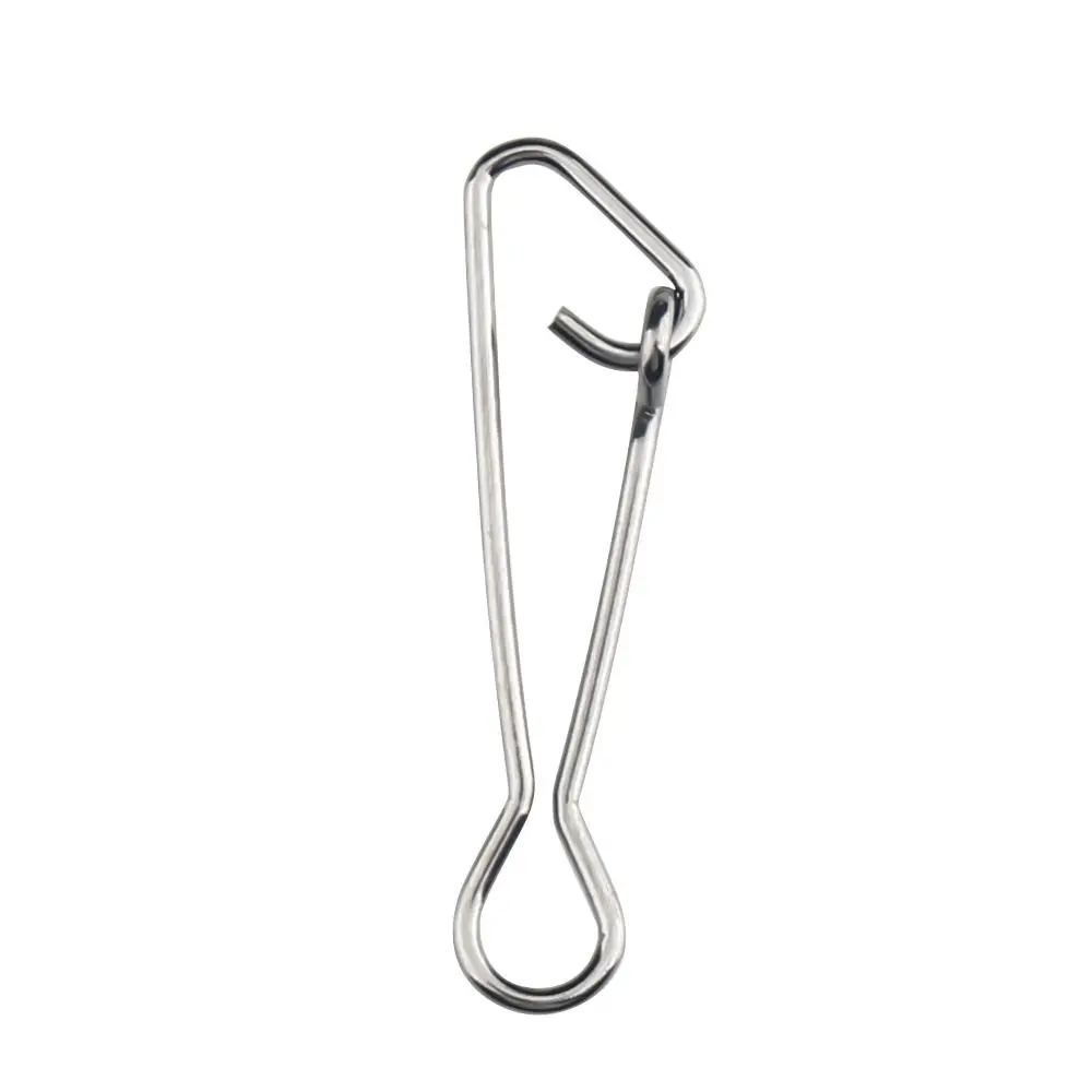 100 قطعة من الفولاذ المقاوم للصدأ خط الصيد إغراء المفاجئة قوة سحب قوية خفيفة الوزن موصل الصيد التعشيق دبوس السلس