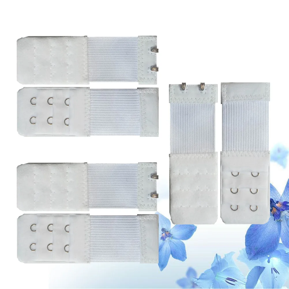 6pcs Bra Extender Back Buckle Extension Comfortable Elastic Strap For Pregnancy Breastfeeding Women Bra Lengthened White