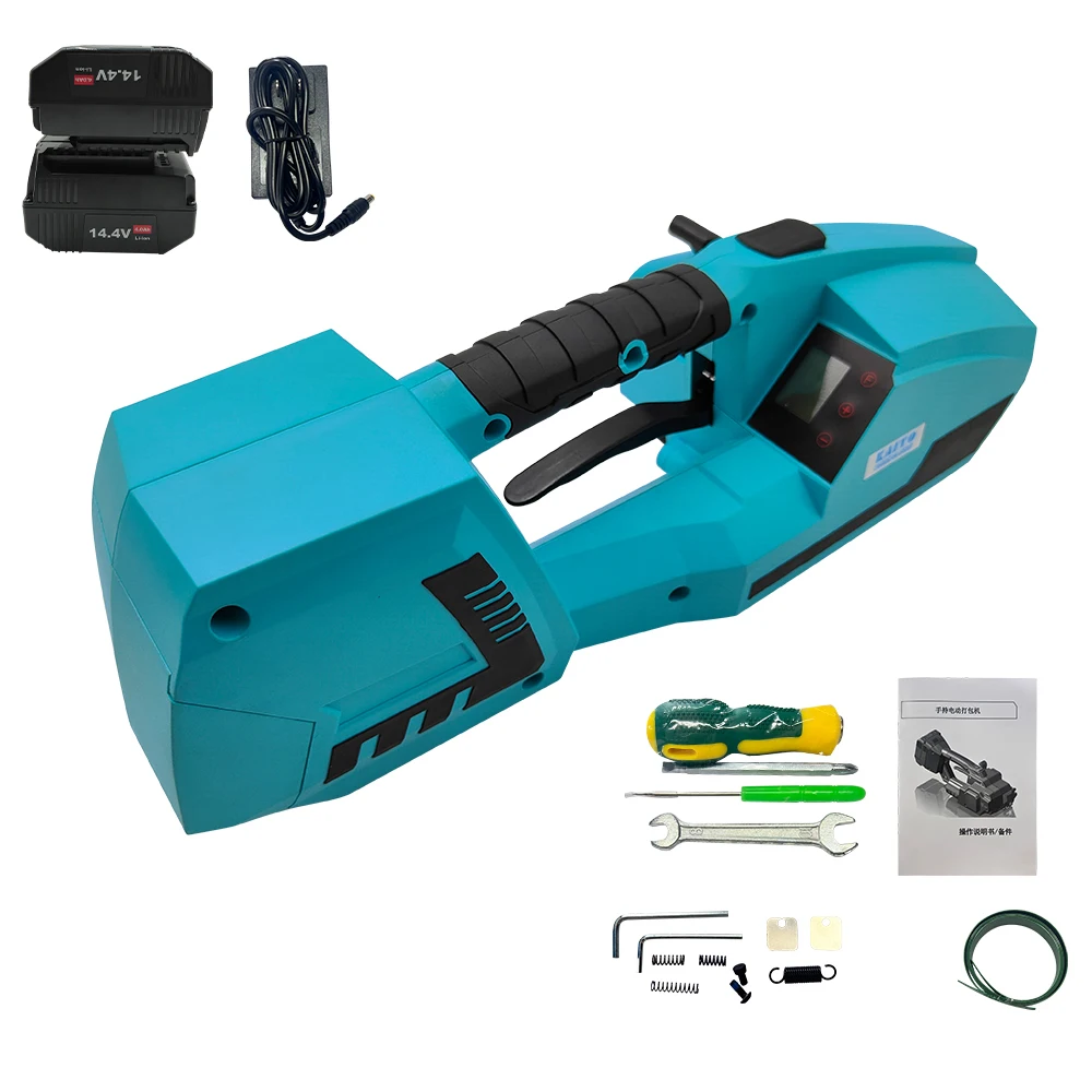 

Лидер продаж KJD16 3800N 50 Вт 4000 мАч/14,4 В ручная автоматическая пластиковая полипропиленовая электрическая обвязочная машина с питанием от аккумулятора