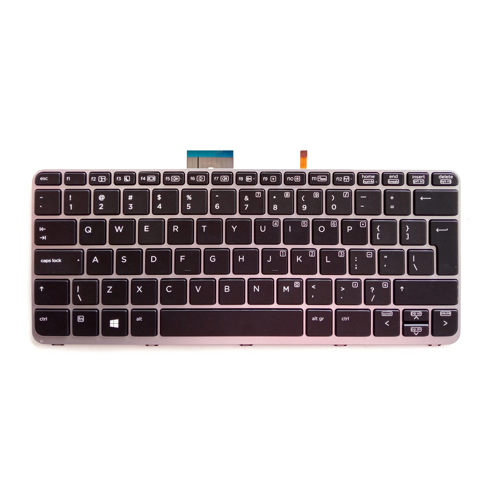 

Клавиатура ноутбука США для Hp EliteBook FOLIO MP-13U83USJ930 1020 G1 1030 G1 804214-DB1 752962-001 без указателя с подсветкой, серебристая